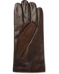 WANT Les Essentiels De La Vie Cashmere Lined Leather And Suede Gloves