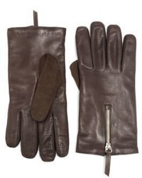 WANT Les Essentiels De La Vie Mozart Leather Suede Zip Gloves