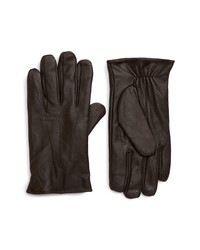 Topman Leather Touchscreen Gloves