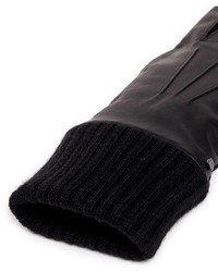 Merola Gloves Cashmere Knit Cuff Leather Gloves