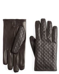 Gucci Microsima Leather Gloves
