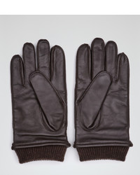 Reiss Penfold Leather Cuffed Gloves