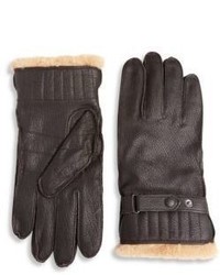 Barbour Textured Leather Gloves