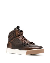 Santoni High Top Lace Up Trainers
