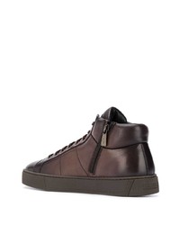 Santoni Lace Up High Top Sneakers