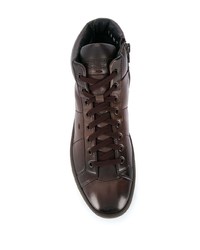 Santoni Lace Up High Top Sneakers