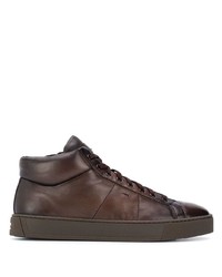 Santoni Lace Up High Top Sneakers