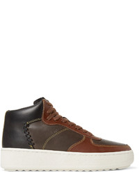 Patchwork C210 Leather High Top Sneakers