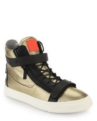 Giuseppe Zanotti Perforated Leather High Top Sneakers
