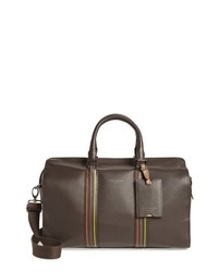 Ted Baker London Geeves Stripe Leather Duffel Bag