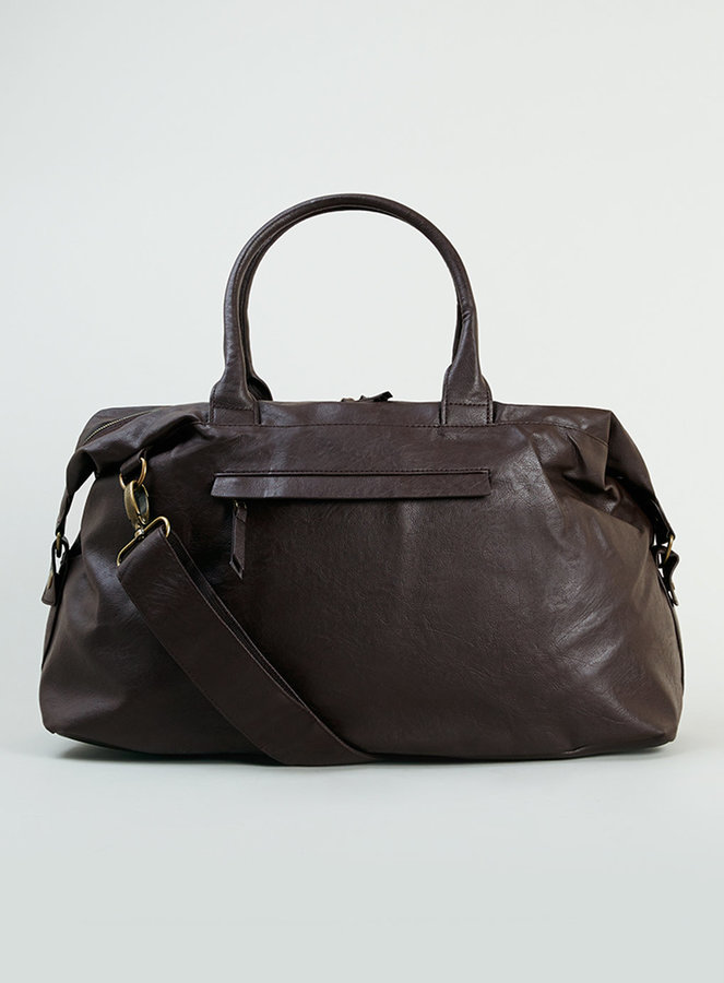 faux leather holdall