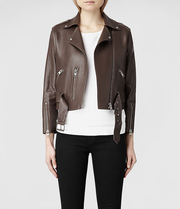 Sarana leather biker clearance jacket