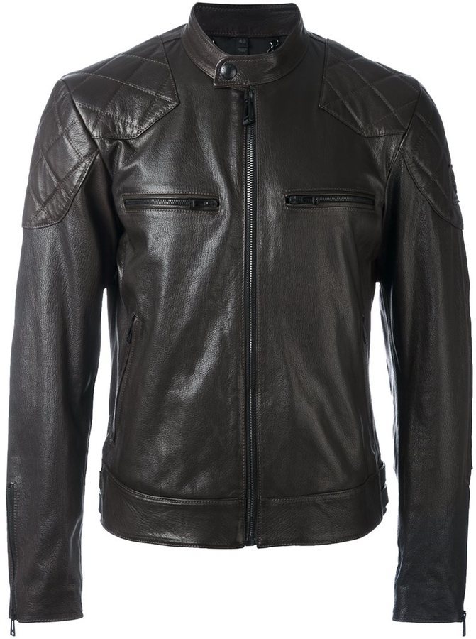 Belstaff Leather Zip Jacket, $1,758 | farfetch.com | Lookastic