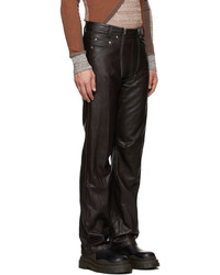 Gmbh Brown Pleather Lata Trousers