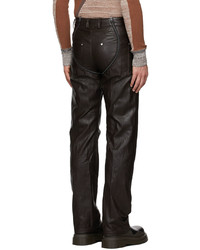 Gmbh Brown Pleather Lata Trousers