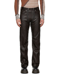 Gmbh Brown Pleather Lata Trousers