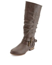 Charlotte Russe Belted Knee High Riding Boots