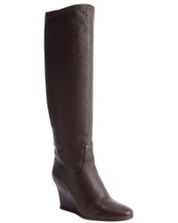 Lanvin Brown Leather Knee High Boots
