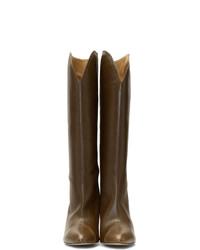 Isabel Marant Brown Shiny Lestan Boots
