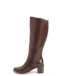 Bussola Style Hazel Wingtip Leather Riding Boots