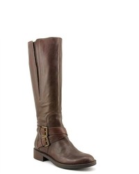 Enzo Angiolini Sporty Brown Leather Fashion Knee High Boots