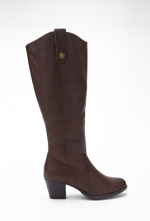 plus size brown riding boots