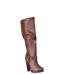 Riverberry Magnet High Heeled Knee High Boots Brown Size 9