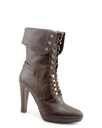 Charles David Olivera Brown Leather Fashion Ankle Boots