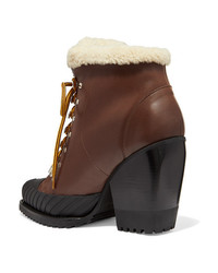 Chloé Rylee Med Leather And Rubber Ankle Boots