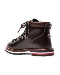 Moncler Blanche Leather Ankle Boots