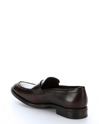 a. testoni Dark Brown Leather Penny Loafers