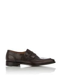 Barneys New York Apron Toe Penny Loafers Brown Size 8