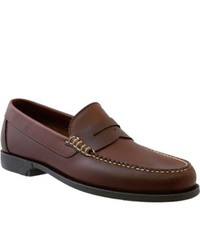 Bass Bleaker Brown Tornado Leather Penny Loafers