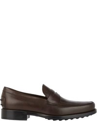 Tod's Boston Penny Loafers Brown