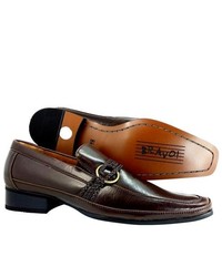 Bravo New Dress Shoes Brown Slip On Loafers Leather Lining