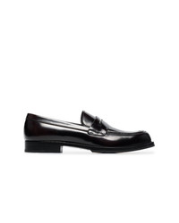 Prada Brown Classic Leather Loafers