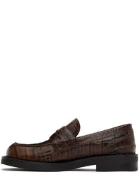 Andersson Bell Brown Croc Broeils Penny Loafers