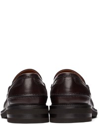 Brunello Cucinelli Brown Leather Penny Loafers