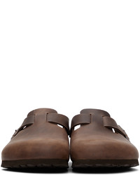 Birkenstock Brown Oiled Leather Boston Loafers