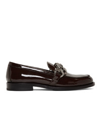 Hope Brown Patent Patty Chain Loafers