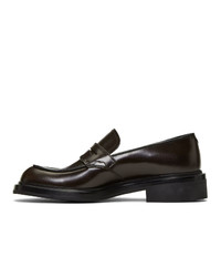 Prada Brown Penny Loafers