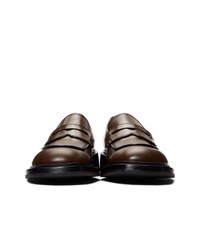 Prada Brown Penny Loafers
