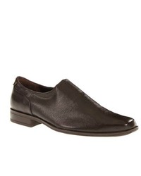 Calvin Klein Malcolm Brown Textured Leather Loafers