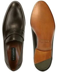 Fratelli Rossetti Dark Brown Calf Leather Penny Loafer Shoes