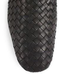 Bottega Veneta Fiandra Intrecciato Foulard Leather Slippers