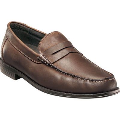 Florsheim Croquet Penny Brown Crazy Horse Leather Penny Loafers | Where ...