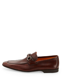Magnanni For Neiman Marcus Leather Bit Loafer Mid Brown