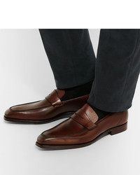 George Cleverley George Full Grain Leather Penny Loafers
