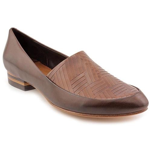 Glory Chen Vania Brown Leather Loafers Shoes, $28 | buy.com | Lookastic