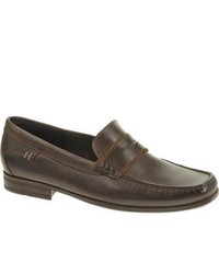 Hush Puppies Circuit Penny Mt Dark Brown Leather Penny Loafers